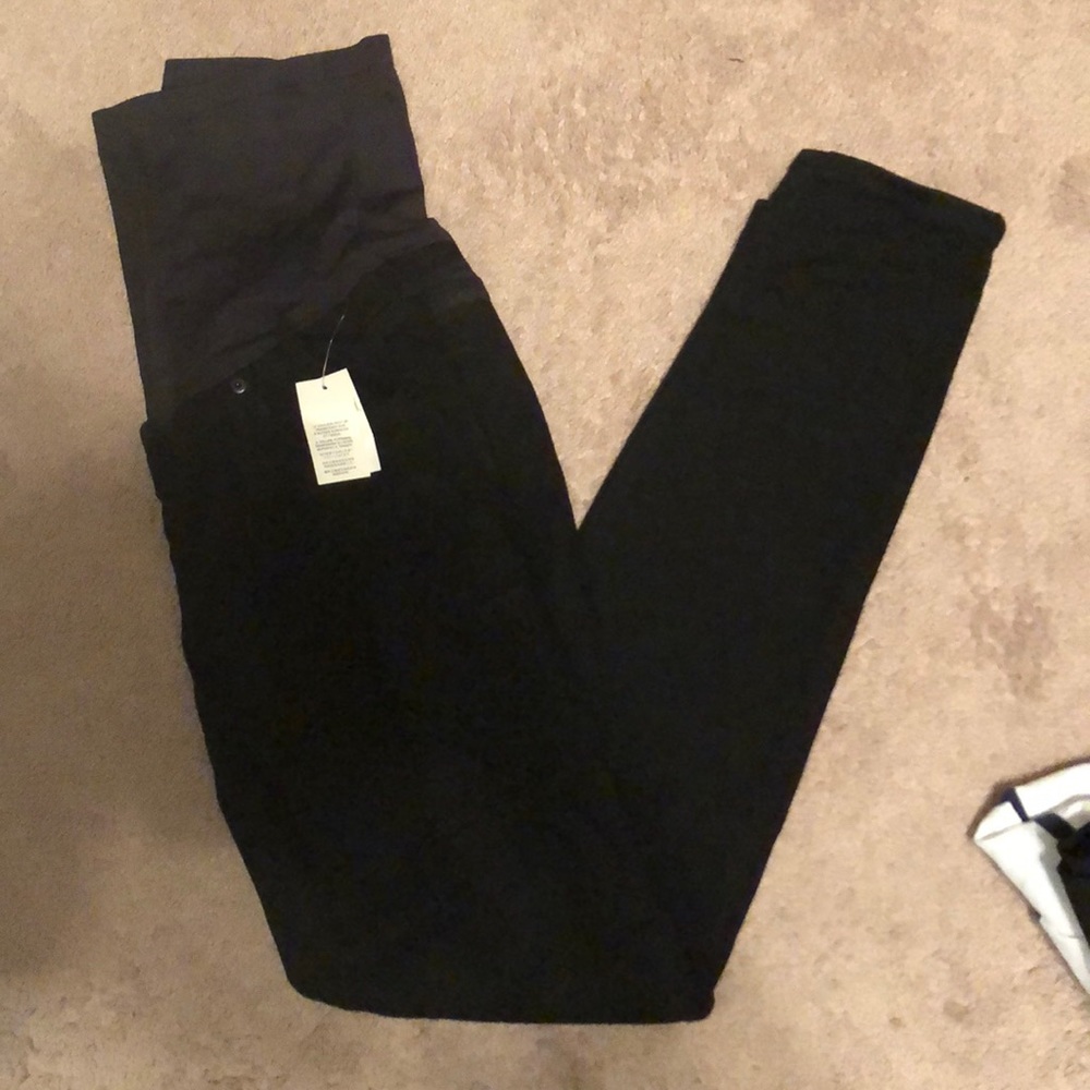 NWT GAP maternity true skinny black jeans size 27